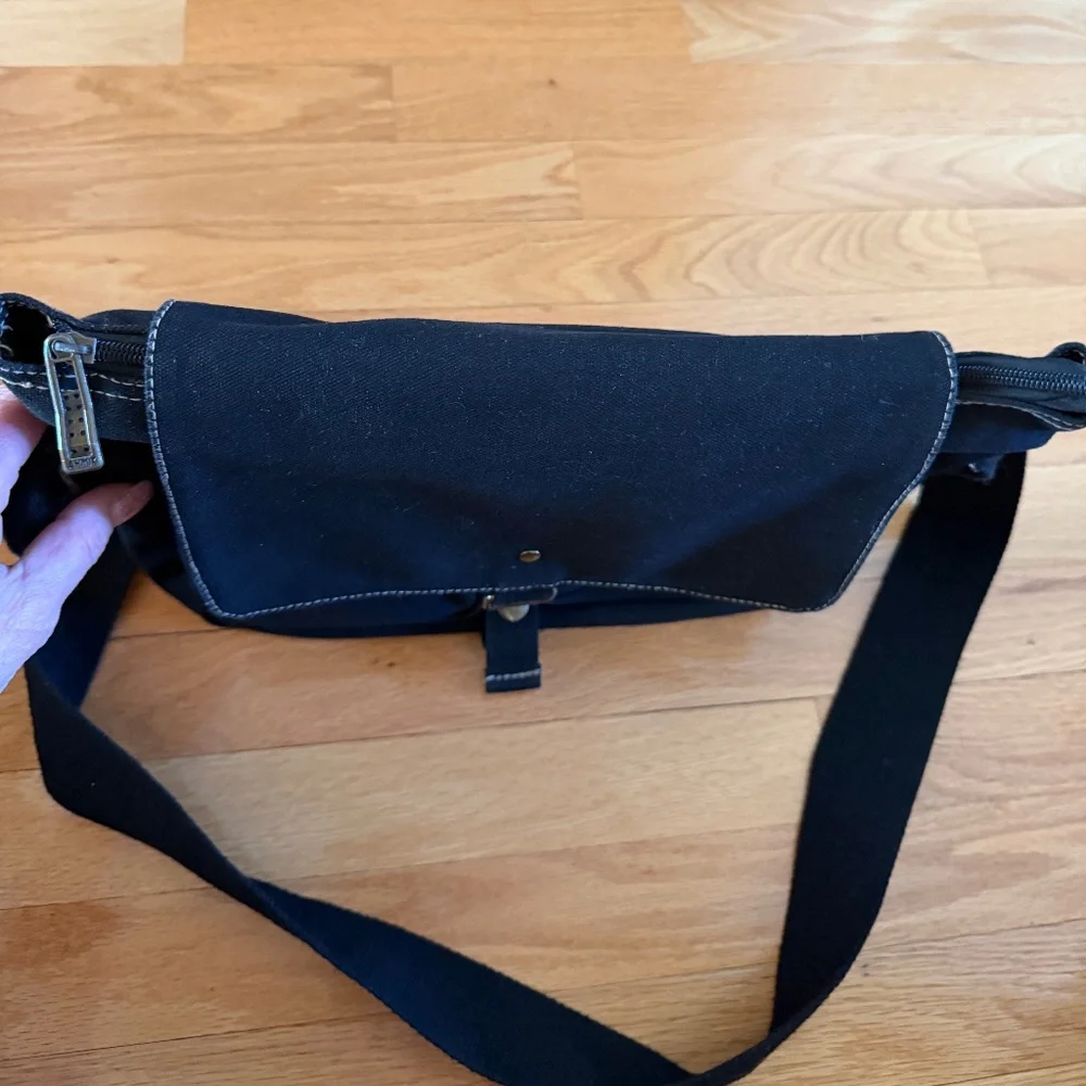 AHMIK Messenger Bag Black Canvas Crossbody Bag Like New